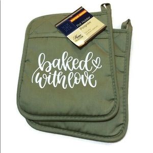 2-pk Silicone Potholder Mittens